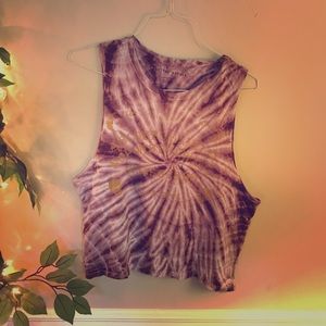 UO Feather Hearts tie dye Ouija board tank top
